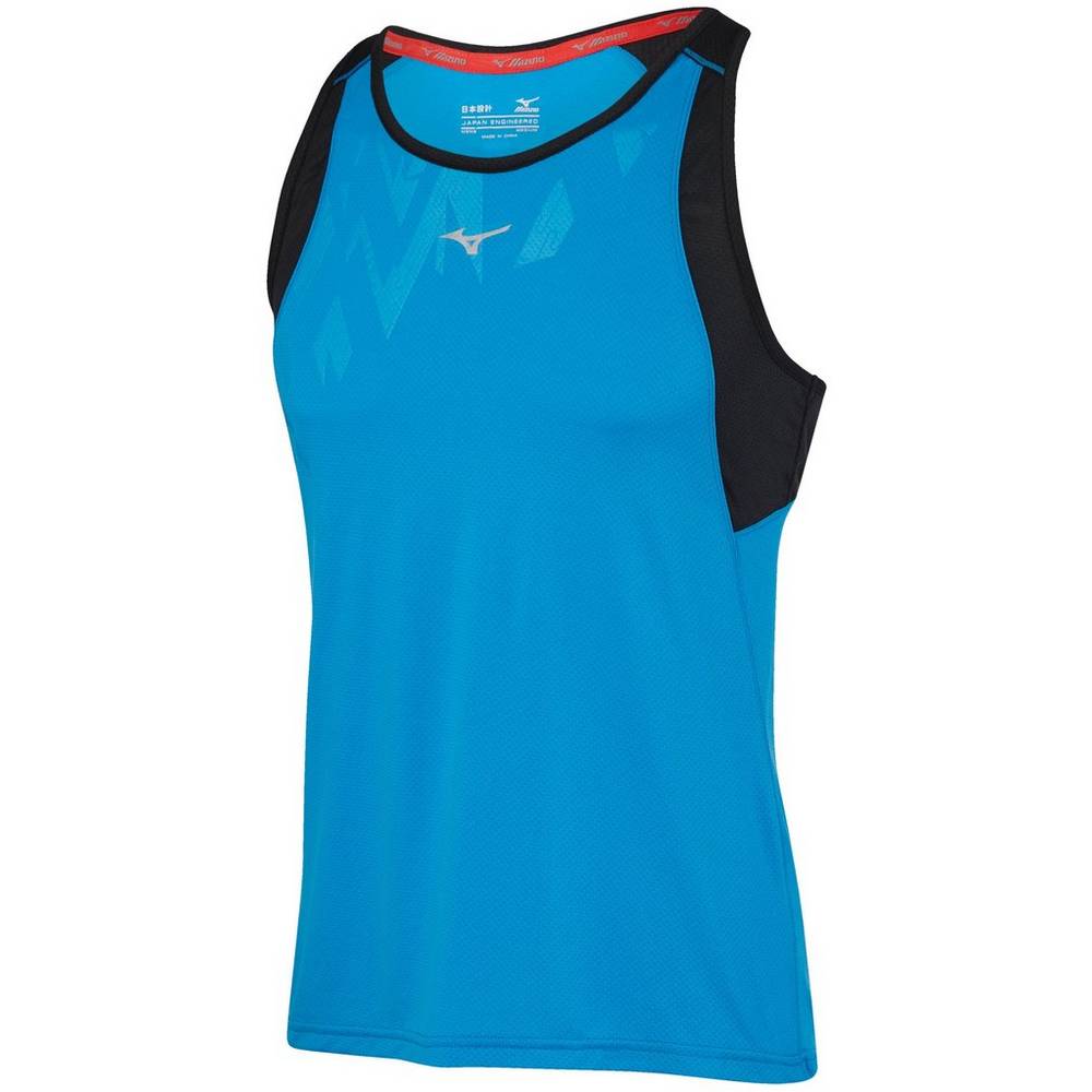 Mizuno Men's Singlet Alpha Vent Tank Top Blue/Black (421653-XNG)